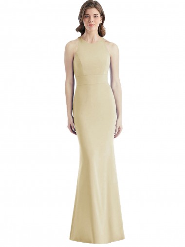 Buy Criss Cross Twist Cutout Back Trumpet Prom Dress UK
