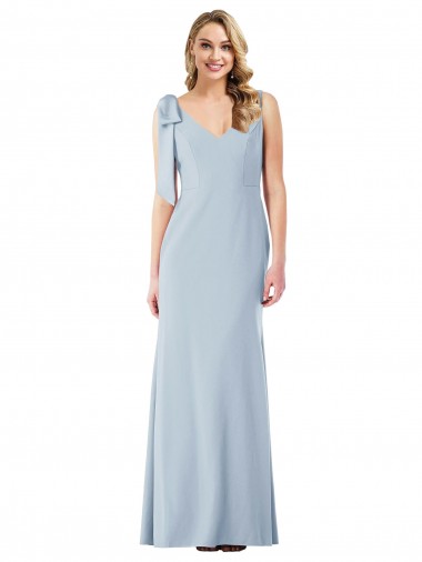 Buy V-Back Bow Shoulder Trumpet Prom Dress UK